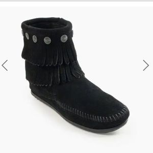 Minnetonka Double Fringe Booties